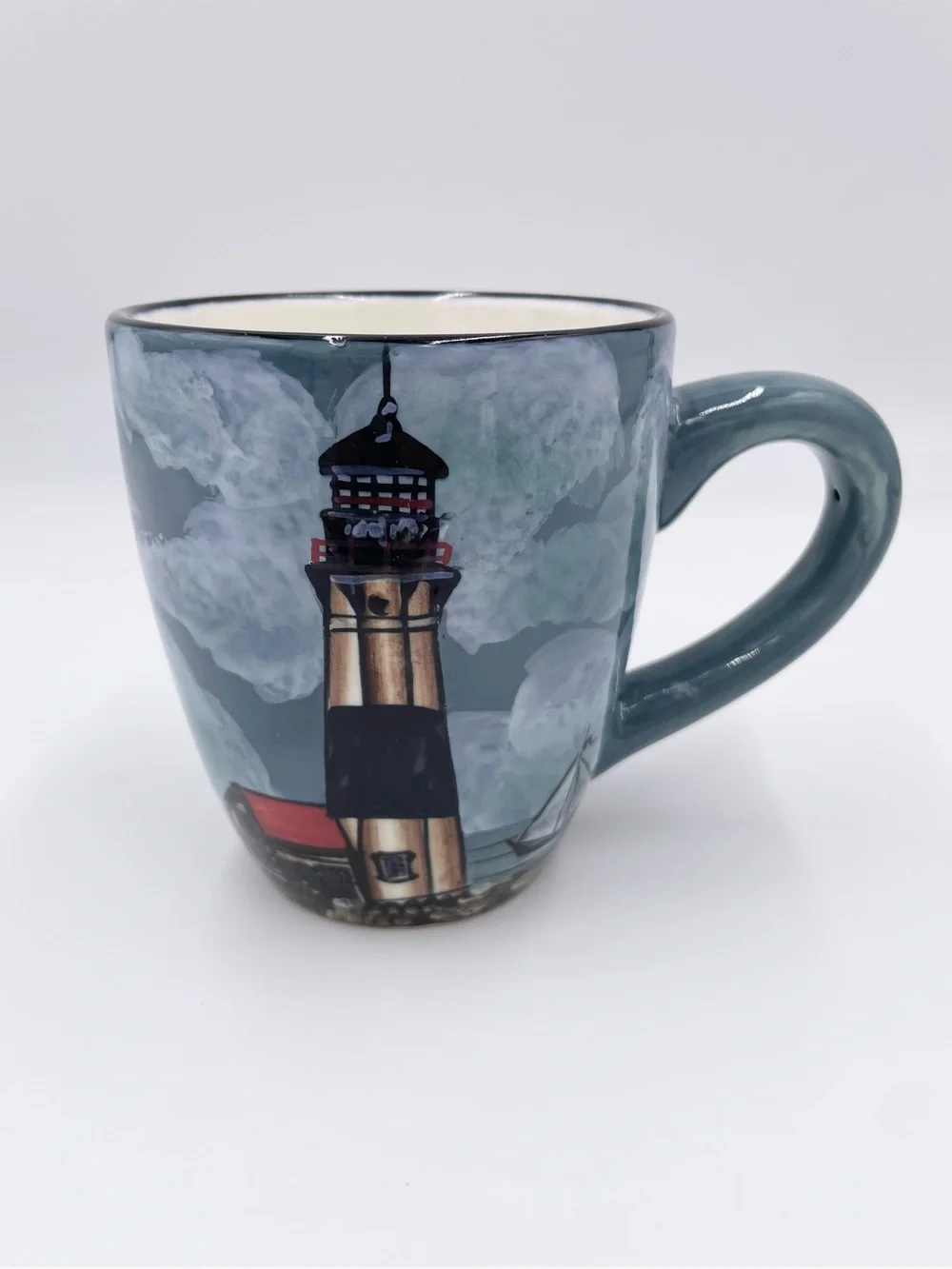 Sakura David Carter Brown By the Sea Stoneware Dinner Plate Mug Set of 8 Pieces